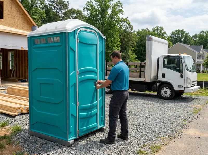 Construction Site Portable Toilet Rental in Fredericksburg, VA