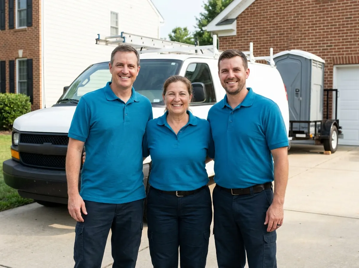 Pelnora Porta Potty Rentals portable toilet rentals team in Fredericksburg, VA